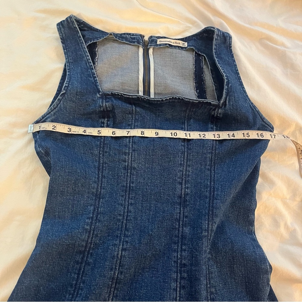 Abercrombie Dark Denim Minidress size Medium Tall - Picture 8 of 11